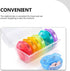 HONITANO 21-Compartment Weekly Pill Organizer Rainbow Medicine Storage Box Portable Dispenser with Separate