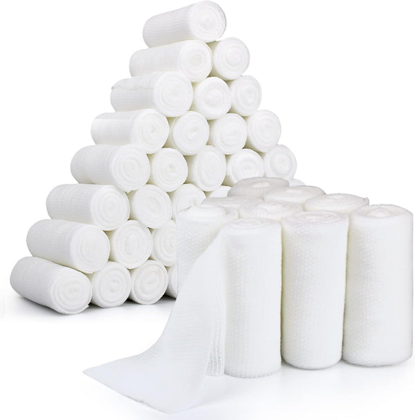 Gauze Bandages – 36 Rolls - Premium First Aid Supplies, Flexible, Stretchable, Breathable, 4” x 4.1 Yards