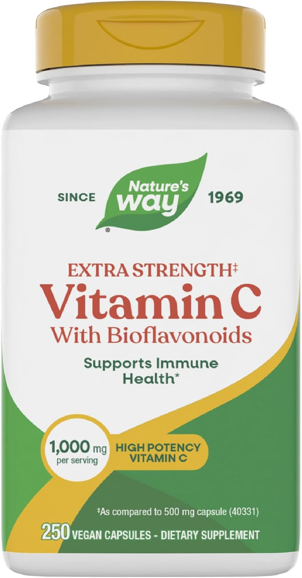 Nature's Way Extra Strength(1) Vitamin C with Bioflavonoids, Supports Immune Health*, Promotes