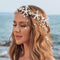 Unicra Starfish Headband, Pearl Bride Wedding Hair Vine, Beach Hair Accessories for Women and Girls (White Brown)