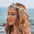 Unicra Starfish Headband, Pearl Bride Wedding Hair Vine, Beach Hair Accessories for Women and Girls (White Brown)