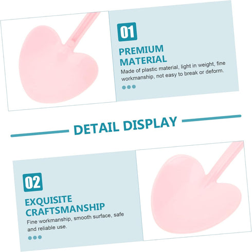 KALLORY 100pcs Mousse Spoon Set, Heart Shaped Cake Spoon, Mini Spoons for Jars, Small Shovel Spoons, Espresso Spoons,