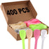 400pcs Multi-Color 4" Plastic Mini Dessert Taster Spoons, Disposable Ice Cream Spoons for Food Trucks, Parties, Events
