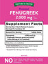 Nature's Truth Fenugreek 2000 mg Supplements, 100 Count (Pack of 1)