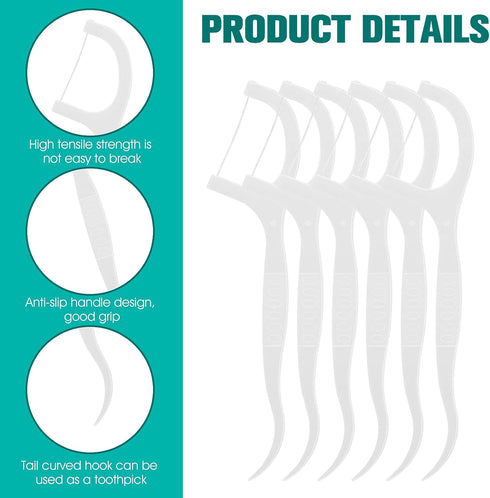 Automatic Dental Floss Case, Portable Flosser Dispenser, Travel Organizer with 10 Floss Picks for Teeth Cleaning