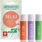 Aromatherapy Nasal Inhaler, Swiss Made Organic Essential Oils Diffuser Stick, 3 Count Stress Relieving Pack
