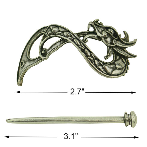 Tinsow Silver 2 Pcs Hair Clip Set, Creative Celtic Hair Slide Hairpins, Hair Accessories for Women (Style B S)