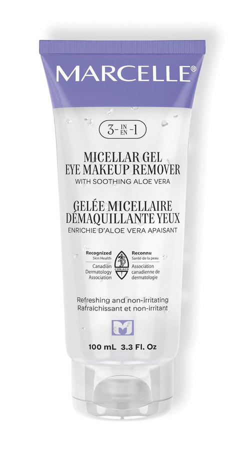 Marcelle 3-in-1 Micellar Gel Eye Makeup Remover - Hypoallergenic & Fragrance-Free, 3.3 fl oz