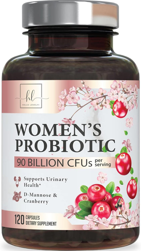 Extra Strength Probiotics for Women with Prebiotics, 90 Billion CFU & 16 Strains, 120 Capsules for Digestive & Urinary