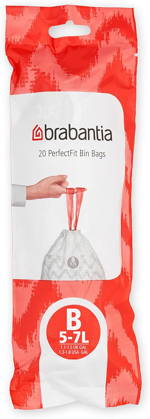 Brabantia PerfectFit Size B, 1.3 Gal, White