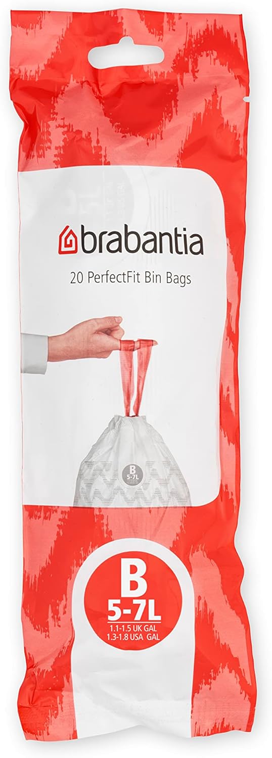 Brabantia PerfectFit Size B, 1.3 Gal, White