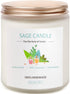 Qizeion Sage Candle for Cleansing House, 8Oz 45 Hrs Soy Wax Sage Scented