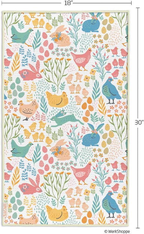 Springtime Friends Microfiber Towel - Ultra Absorbent & Eco-Friendly