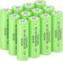 Ni-MH AA Rechargeable Batteries - AA 1.2V 1200mAh for Solar Lights, Recharge up to 1000 Times (12 Count)