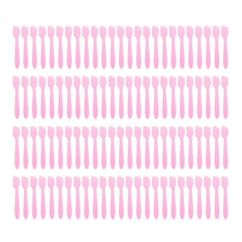Reusable Mini Make-up Spatulas, 100 Pieces in Pink