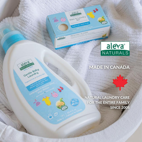 Stain Remover and Laundry Bar, Natural and Organic Ingredients, 220 grams, Targets Spit-Up and Soiled Clothing