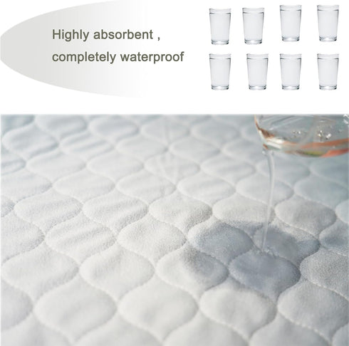 Pack 2 36X60 of Careboree Soft-Brushed Absorbent Washable Incontinence Underpads Leakproof Pee Pads Waterproof Reusable