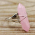 Rose Quartz Crystal 10 PCS Hexagonal Healing Reiki Stone Pendant for Jewelry Making