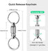 TISUR Titanium Keychain Pill Holder with Quick Release