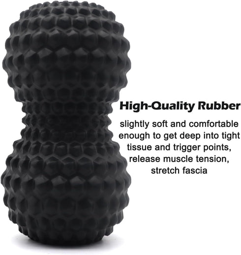 KITWILD Peanut Massage Ball, Double Lacrosse Massage Roller Ball for Deep Tissue Muscle Massage, Physical Therapy