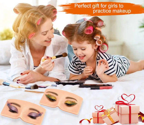 3D Reusable Makeup Practice Face Board, Makeup Mannequin for Professional Artists, Students, and Beginners