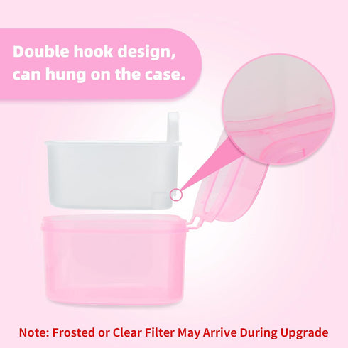 Dental Orthodontic Retainer Container Cleaning Case, Mouthguard Storage Soaking Case, Pink