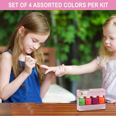 Karma Kids Nail Polish Box Set No. 2, Natural Safe Non-Toxic Polish for Little Girls, Quick Dry, Vegan