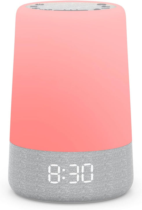 REACHER Sleep Trainer Alarm Clock for Kids, Night Light, White Noise Machine