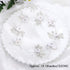 Unicra Silver Bridal Hair Vine Flower Piece, Leaf Party Hair Accessories, Crystal Hair Jewelry Rhinestone Headpieces
