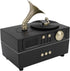 Zunate Retro Turntable Aromatherapy Diffuser Humidifier with USB Bluetooth Speaker Fragrant Mist for Home Office