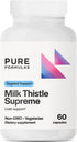 PureFormulas Milk Thistle Supreme - 250 mg Per Capsule, Liver Health Support, Non-GMO & Vegetarian, 60 Capsules