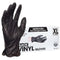 ForPro Disposable Vinyl Gloves, Black, Industrial Grade, Powder-Free, Latex-Free, Food Safe, 100-Count, X-Large