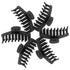 WHAVEL 6PCS Matte Plastic Large Black Hair Claw Clips, Non-slip Jaw Clips for Thick Hair, Women and Girls