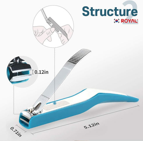 ROYAL Smart Nail Clipper SMC-1 with Multi-Features, Made in Korea, Catcher