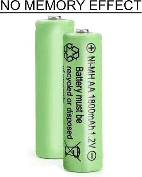 12 Count Ni-MH AA 1800mAh Rechargeable Batteries 1.2V for Garden Landscaping Outdoor Solar Lights, String Lights