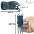 Parcelona French Bear Paw Medium 3” Celluloid Acetate Non Slip Jaw Yoga Hair Accessories for Fine Hair (Pickled Blue)