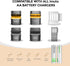 imuto 2000mWh 8 Pack, 1.5V 2A 1600+ LiFePO4 Rechargeable aa Batteries, aa Lithium Batteries Output Double a Battery