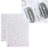 JMEOWIO 12 Sheets Aurora Nail Art Stickers Decals Self-Adhesive Glitter Holographic Star Heart Nail Design Accessories