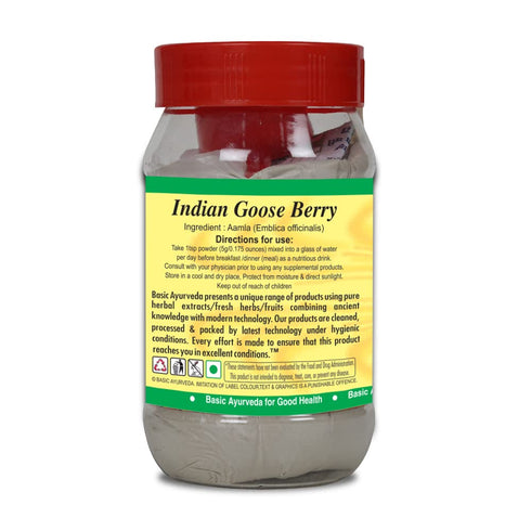 BASIC AYURVEDA Amla Powder | 7.05 Oz (200gm) | Organic Indian Gooseberry | Raw Amalaki Supplement | Natural Source of Vitamin C | Immune Support