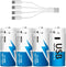 YUEBVIWIE 8-Pack Rechargeable Lithium C Batteries with 4 in 1 USB-C Charge Cable,