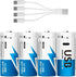 YUEBVIWIE 8-Pack Rechargeable Lithium C Batteries with 4 in 1 USB-C Charge Cable,