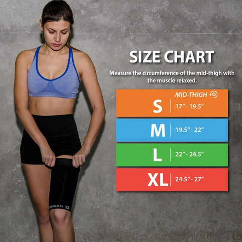 Zensah Compression Sleeve for Thigh Support - Ideal for Hamstring & Quad Strains