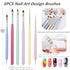 6 PCS Nail Art Brushes Set, Nail Painting Brushes Nail Art Liner Brushes and Nail Art Dotting Pens