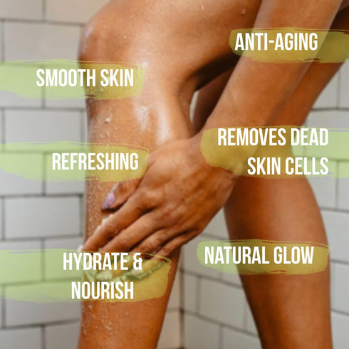Organic Pink Watermelon Body Scrub, Gentle Exfoliator for Smooth Skin, Hydrating & Moisturizing Scrub