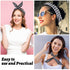 ONEYE Wire Headbands for Women - Twist Bow Hairbands, Fashion Check Bunny Ears Headwraps, 8 Count Hair Accessories