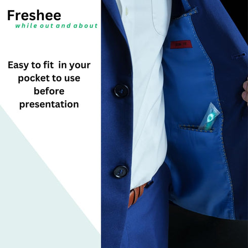 Freshee 5 in 1 Disposable Mini Toothbrush with Toothpaste, Floss, Pick, Tongue Scraper, Travel Size, Mint