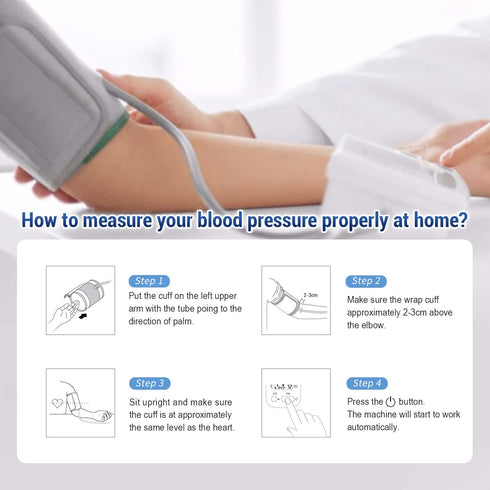 Scian Blood Pressure Monitor Upper Arm, Automatic Cuff with Large Display, 180 Memory, USB Cable