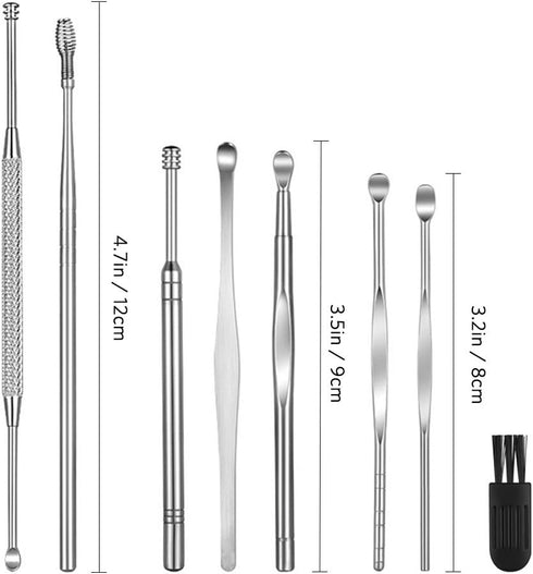 8 Pcs Ear Pick Earwax Removal Kit, Geengle Ear Cleansing Tool Set with Storage Box