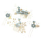 NUOBESTY 4Pcs Handmade Wedding Hair Clip Comb, Pearl Floral Leaf Hair Accessories for Women (Green)