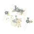 NUOBESTY 4Pcs Handmade Wedding Hair Clip Comb, Pearl Floral Leaf Hair Accessories for Women (Green)